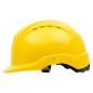 Preview: Nitras Head Protect 9500 Schutzhelm mit Größenregulierung und Kinnriemen, gelb